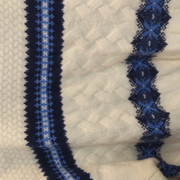 NWT size Large  Nordic stripe mock neck sweater - Picture 3 of 4